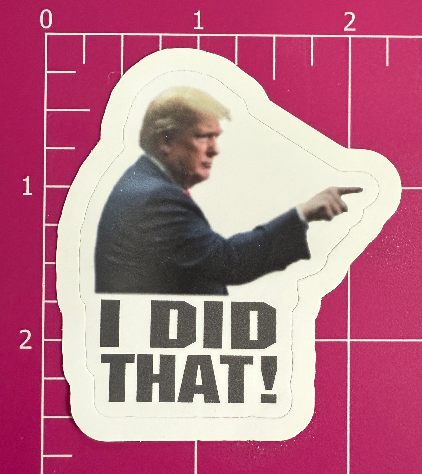 "I DID THAT" Trump Tariff Sticker (right) - 12 pack